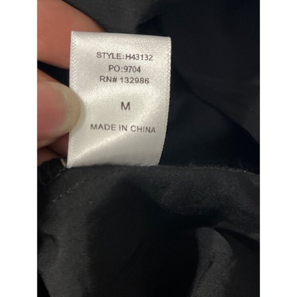 MITTOSHOP Button Down Collared Midi Shirt Dress with Pockets in Black Medium - Picture 6 of 12